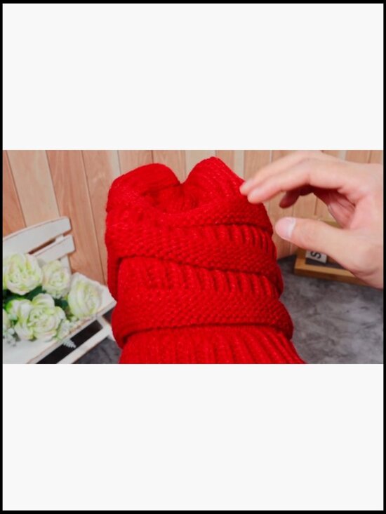Warm Slouchy Knit Beanies - Acrylic Winter Hats main image 4